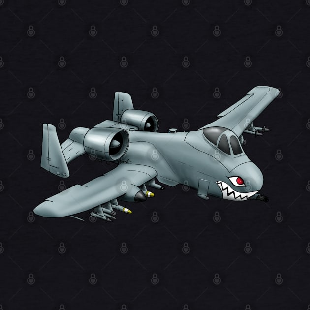A10 Warthog Tankbuster Cartoon by Funky Aviation